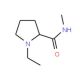 1-Ethyl-N-methylpyrrolidine-2-carboxamide (CAS 107599-38-2) - chemical structure image