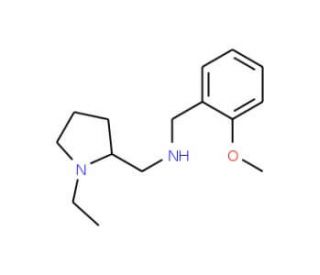 (1-Ethyl-pyrrolidin-2-ylmethyl)-(2-methoxy-benzyl)-amine - chemical structure image