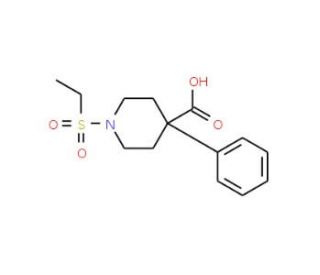 1-(ethylsulfonyl)-4-phenylpiperidine-4-carboxylic acid - chemical structure image