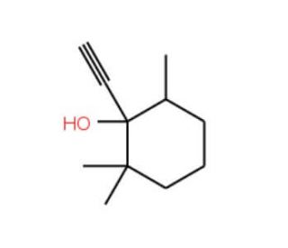 1-Ethynyl-2,2,6-trimethylcyclohexanol, (E)+(Z) (CAS 41613-59-6) - chemical structure image