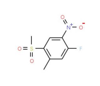 1-Fluoro-5-methyl-4-(methylsulfonyl)-2-nitrobenzene (CAS 849035-74-1) - chemical structure image