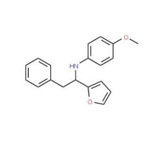 (1-Furan-2-yl-2-phenyl-ethyl)-(4-methoxy-phenyl)-amine (CAS 436087-20-6) - chemical structure image