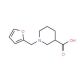 1-Furan-2-ylmethyl-piperidine-3-carboxylic acid (CAS 883542-33-4 (HCl salt)) - chemical structure image