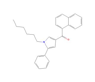 1-Hexyl-2-phenyl-4-(1-naphthoyl)pyrrole (CAS 914458-20-1) - chemical structure image