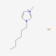 1-Hexyl-3-methylimidazolium Bromide (CAS 85100-78-3) - chemical structure image