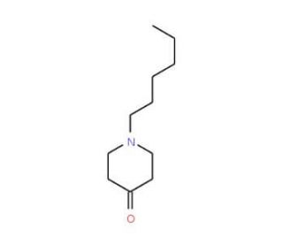 1-Hexyltetrahydro-4(1H)-pyridinone (CAS 71072-22-5) - chemical structure image