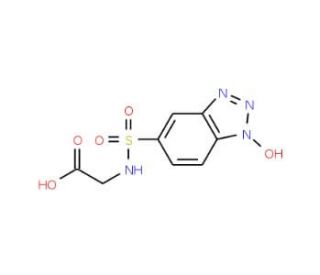 {[(1-hydroxy-1H-1,2,3-benzotriazol-5-yl)sulfonyl]amino}acetic acid - chemical structure image