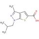 1-isobutyl-3-methyl-1H-thieno[2,3-c]pyrazole-5-carboxylic acid - chemical structure image