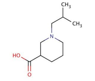 1-isobutylpiperidine-3-carboxylic acid - chemical structure image