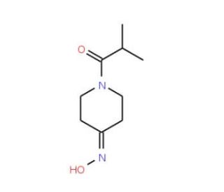 1-isobutyrylpiperidin-4-one oxime - chemical structure image