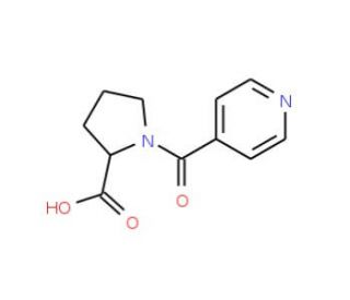 1-isonicotinoylpyrrolidine-2-carboxylic acid - chemical structure image