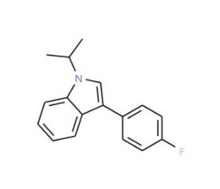 1-Isopropyl-3-(4-fluorophenyl)indole (CAS 93957-49-4) - chemical structure image