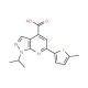 1-isopropyl-6-(5-methylthien-2-yl)-1H-pyrazolo[3,4-b]pyridine-4-carboxylic acid - chemical structure image
