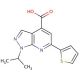 1-isopropyl-6-thien-2-yl-1H-pyrazolo[3,4-b]pyridine-4-carboxylic acid - chemical structure image