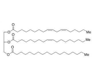 1-Linoleoyl-2-oleoyl-3-stearoyl-rac-glycerol (CAS 135092-48-7) - chemical structure image