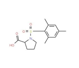 1-(mesitylsulfonyl)pyrrolidine-2-carboxylic acid (CAS 126522-74-5) - chemical structure image