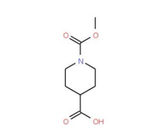1-(Methoxycarbonyl)-4-piperidinecarboxylic acid (CAS 197585-42-5) - chemical structure image