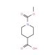 1-(Methoxycarbonyl)-4-piperidinecarboxylic acid (CAS 197585-42-5) - chemical structure image