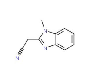 (1-Methyl-1H-benzoimidazol-2-yl)-acetonitrile (CAS 2735-62-8) - chemical structure image