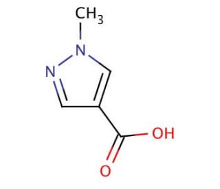 1-Methyl-1H-pyrazole-4-carboxylic acid (CAS 5952-92-1) - chemical structure image