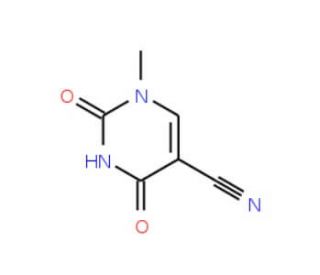 1-methyl-2,4-dioxo-1,2,3,4-tetrahydropyrimidine-5-carbonitrile (CAS 7465-66-9) - chemical structure image