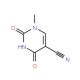 1-methyl-2,4-dioxo-1,2,3,4-tetrahydropyrimidine-5-carbonitrile (CAS 7465-66-9) - chemical structure image