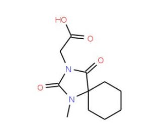 (1-Methyl-2,4-dioxo-1,3-diaza-spiro[4.5]dec-3-yl)-acetic acid - chemical structure image
