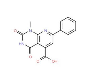 1-methyl-2,4-dioxo-7-phenyl-1,2,3,4-tetrahydropyrido[2,3-d]pyrimidine-5-carboxylic acid - chemical structure image