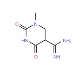 1-Methyl-2,4-dioxohexahydro-5-pyrimidinecarboximidamide - chemical structure image
