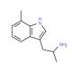 1-Methyl-2-(7-methyl-1H-indol-3-yl)-ethylamine - chemical structure image