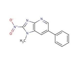 1-Methyl-2-nitro-6-phenylimidazo[4,5-B]pyridine (CAS 129018-59-3) - chemical structure image