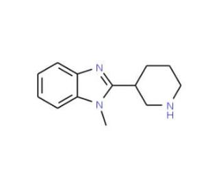 1-Methyl-2-piperidin-3-yl-1H-benzoimidazole (CAS 947013-81-2) - chemical structure image