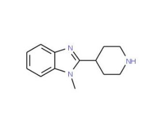 1-Methyl-2-piperidin-4-yl-1H-benzoimidazole (CAS 180160-86-5) - chemical structure image