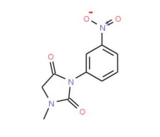 1-methyl-3-(3-nitrophenyl)imidazolidine-2,4-dione - chemical structure image