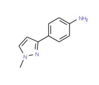 1-Methyl-3-(4-aminophenyl)-1H-pyrazole (CAS 916766-82-0) - chemical structure image