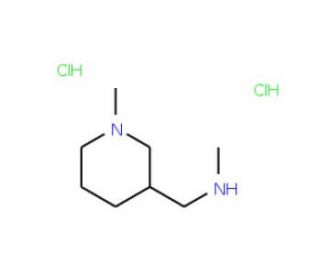 1-Methyl-3-(methylaminomethyl)piperidine dihydrochloride (CAS 639078-61-8) - chemical structure image
