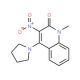 1-methyl-3-nitro-4-(pyrrolidin-1-yl)-1,2-dihydroquinolin-2-one - chemical structure image