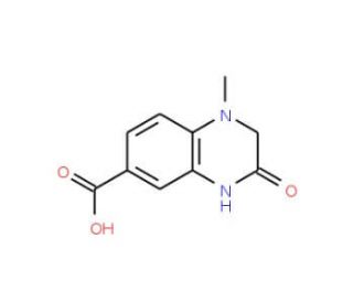 1-methyl-3-oxo-1,2,3,4-tetrahydroquinoxaline-6-carboxylic acid - chemical structure image
