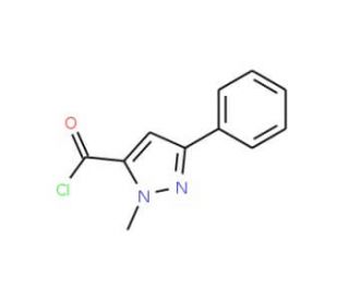 1-Methyl-3-phenyl-1H-pyrazole-5-carbonyl chloride (CAS 864068-95-1) - chemical structure image