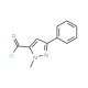 1-Methyl-3-phenyl-1H-pyrazole-5-carbonyl chloride (CAS 864068-95-1) - chemical structure image