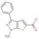 1-Methyl-3-phenyl-1H-thieno[2,3-c]pyrazole-5-carboxylic acid (CAS 25252-47-5) - chemical structure image