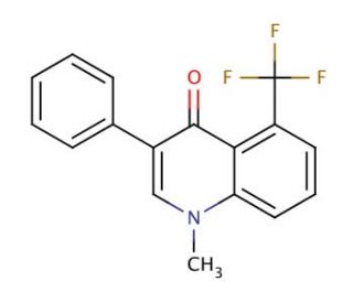 1-Methyl-3-phenyl-5-trifluoromehtyl-1H-quinolin-4-one - chemical structure image