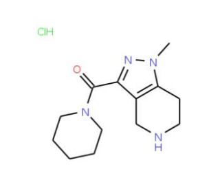 1-Methyl-3-(piperidin-1-ylcarbonyl)-4,5,6,7-tetra-hydro-1H-pyrazolo[4,3-c]pyridine hydrochloride - chemical structure image