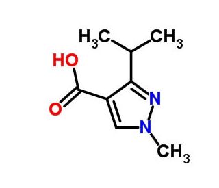 1-methyl-3-(propan-2-yl)-1H-pyrazole-4-carboxylic acid - chemical structure image
