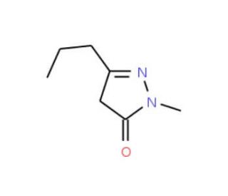 1-methyl-3-propyl-4,5-dihydro-1H-pyrazol-5-one (CAS 31272-04-5) - chemical structure image