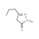 1-methyl-3-propyl-4,5-dihydro-1H-pyrazol-5-one (CAS 31272-04-5) - chemical structure image