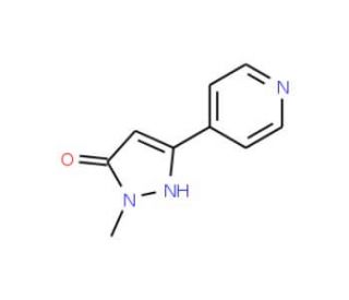 1-methyl-3-(pyridin-4-yl)-1H-pyrazol-5-ol - chemical structure image