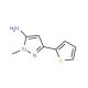 1-Methyl-3-thien-2-yl-1H-pyrazol-5-amine (CAS 118430-78-7) - chemical structure image