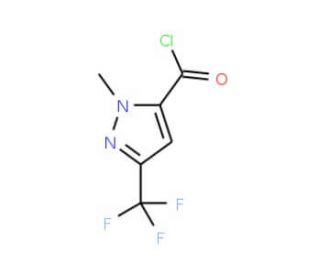 1-Methyl-3-(trifluoromethyl)-1H-pyrazole-5-carbonyl chloride (CAS 129768-24-7) - chemical structure image