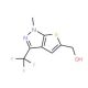 [1-Methyl-3-(trifluoromethyl)-1H-thieno-[2,3-c]pyrazol-5-yl]methanol - chemical structure image